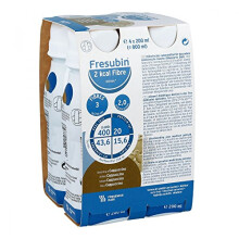 Fresenius Kabi FRESUBIN 2 KCAL Fibre Drink Cappuccino Water Bottle, 200 ML, 1er Pack (1 x 2.75 kg x 4)