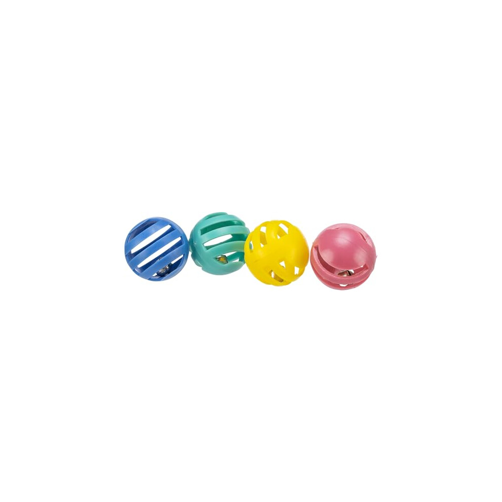 Trixie Set Of Rattling Balls For Cats, Ø 4 Cm, 4 Pcs