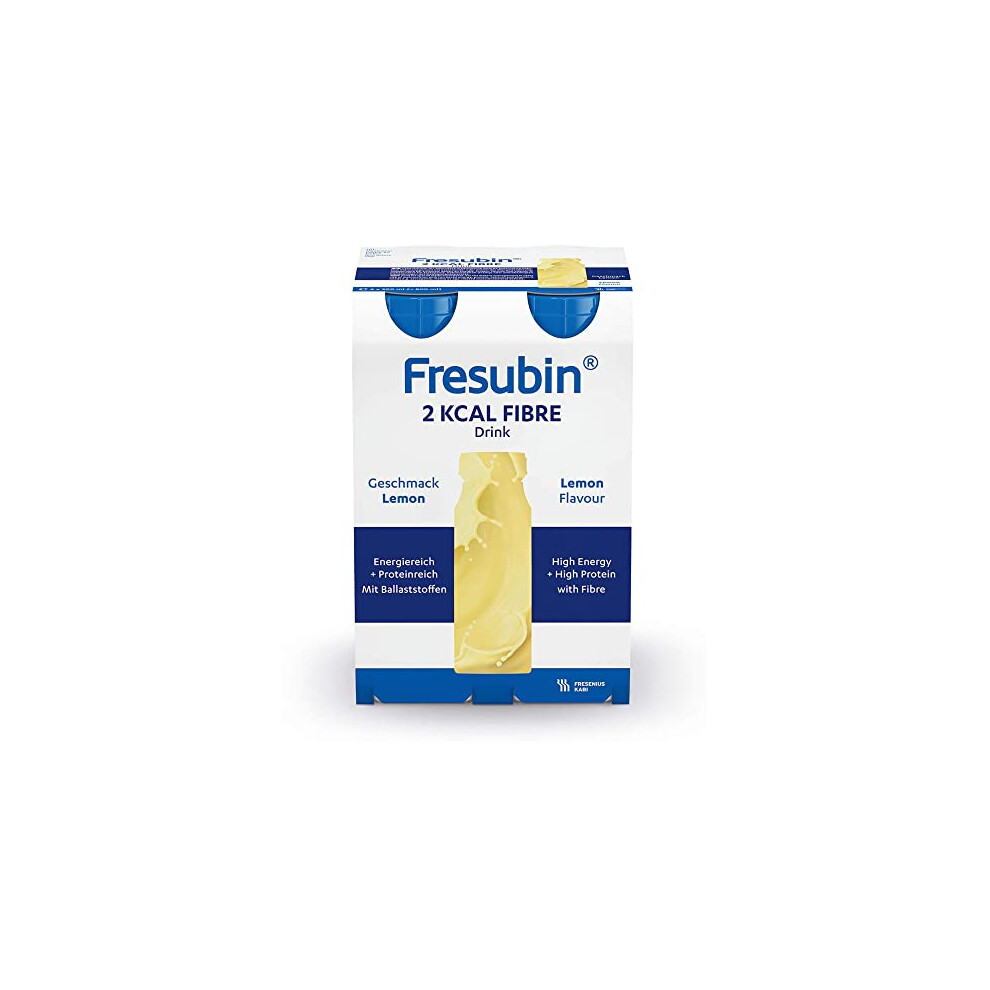 Fresenius Kabi Fresubin 2 Kcal Fibre Drink Lemon Water Bottle, 200 Ml, 1Er Pack (1 X 2.75 Kg X 4)