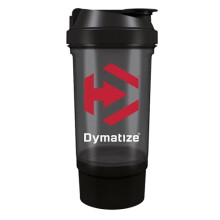 Dymatize Protein Shaker Bottle 500ml with supplement storage compartment – Including Strainer for Lump-free Shakes – Leak-Proof & Dishwasher safe,