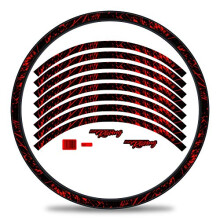 Finest Folia Set of 16 Wheel Rim Stickers for Bicycle Rims in Racing Design Complete Set for 27 Inches 29 Inches for Road Bike Mountain Bike MTB