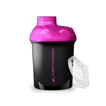 Original protein shaker deluxe 400 ml, leak-proof, BPA-free, fitness mixer with strainer and scale for creamy whey powder shakes, protein isolates,