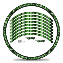 Finest Folia Set of 16 Wheel Rim Stickers for Bicycle Rims in Camouflage Design Complete Set for 27 Inch / 29 Inch for Ebike Road Bike Mountain Bike
