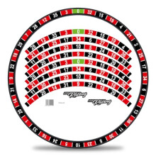 Finest Folia 16pcs Bicycle Rim Stickers Set, Waterproof Metal/Plastic Decals for 27/29 Inch Ebike Road Bike Mountain Bike MTB Balance, No. 6 Roulette,