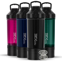 720DGREE Fitness Shaker uberShaker - 550ml - Premium Protein Shaker with Powder Compartment - Leak Proof, BPA Free - Shaker Cup, Mixing Cup for