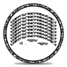 Finest Folia Set of 16 Wheel Rim Stickers for Bicycle Rims in Various Designs Complete Set for 27 Inch / 29 Inch for Ebike Road Bike Mountain Bike MTB