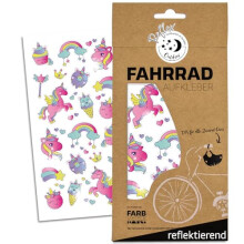 Farbviereck Unicorn Sticker Reflective Weatherproof for Bicycle, Scooter, Pram, Helmet, Unicorn Sticker as Bicycle Sticker, Unicorns R0011