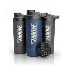 ABOVE. Stainless Steel Protein Shaker 750ml – BPA-Free & Vacuum Insulated: Keeps 12H Hot/Cold – 100% Leakproof Lid & Engraved Scale – Durable &