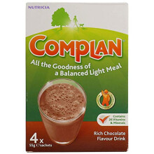 Complan Nutritious Vitamin Rich Drink Chocolate Flavour 4 x 55g Sachets
