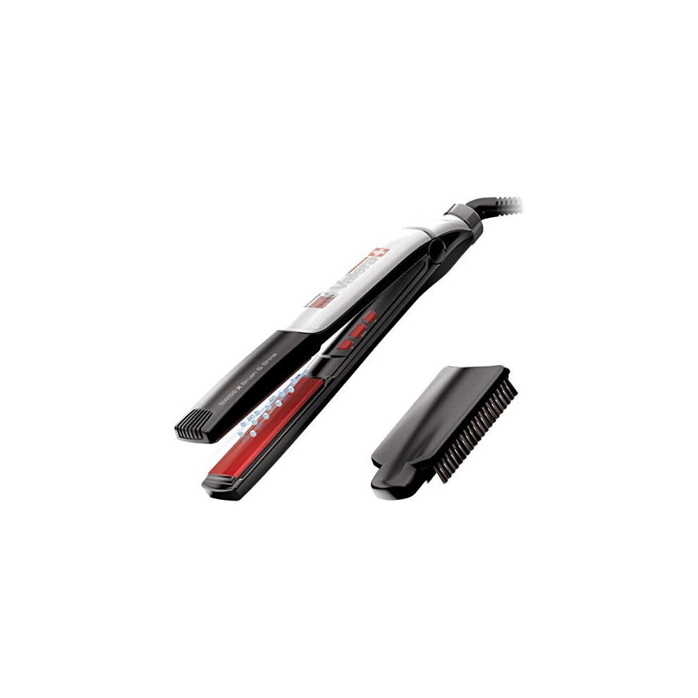 Valera Professional Swiss'x Brush & Shine Combined System For Hair Straightening And Instant Brushing With 5X Ceramic Tourmaline Coated Floating