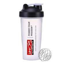 Adrian James Nutrition - Protein Shaker Bottle with Mixer Ball, Leak-Proof Screw-On Lid and Secure Drinking Flip Cap, 100% BPA Free, 600 ml