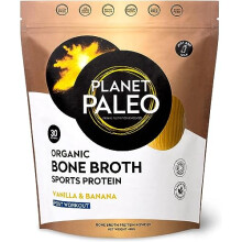 Planet Paleo Organic Bone Broth Sports Protein Powder (480g, 30 Servings) Vanilla & Banana, Grass-Fed, Collagen, High Protein Post-Workout Recovery