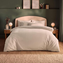 Silentnight Brushed Cotton Duvet Set - Soft Velvety Touch 100% Cotton - Cosy Warmth Feel Breathable Lightly Brushed Hypoallergenic - Button Fastening