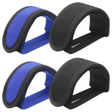 4 Pcs Anti-Slip Bike Pedal Toe Cycle Clips Straps, Kids Bike Pedal Straps, Universal Adjustable Feet Strap for Bicycle Cycle Home or Gym