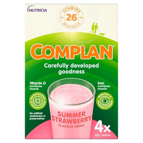 Complan Complan Summer Strawberry Flavour Drink, 4 x 55g