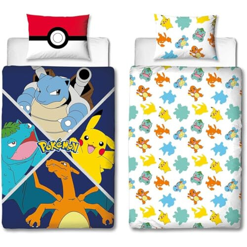 Pokémon Pokemon 'Action' Single Duvet Set - Large Print Design