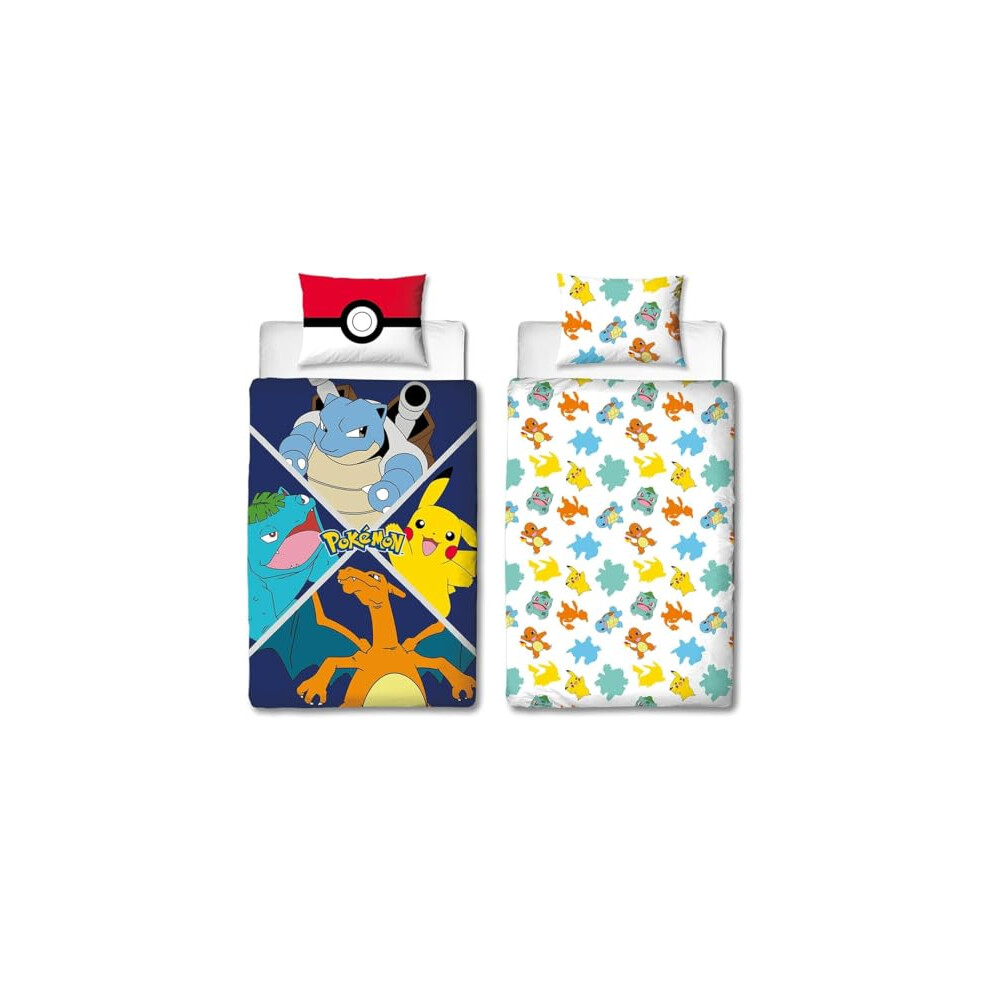 Pokémon Pokemon 'Action' Single Duvet Set - Large Print Design