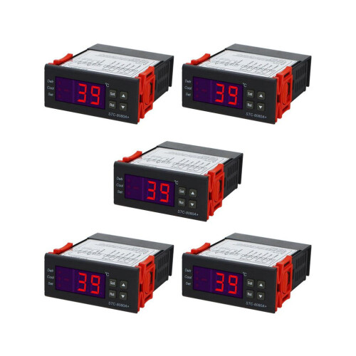 5X STC-8080A+Digital Temperature Controller 220V Regulator Cold Storage Freezer Sensor Hygrometer 40% 1