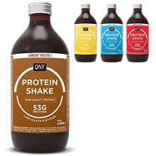 QNT Fit Protein Shake 12 x 500ml Ready to Drink Protein Shake Fat Free RTD RTDs Same as Multipower (Strawberry)