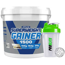 Atlas Nutrisport Super Weight Gainer Mass Gain 5kg / 5000g + Shaker (Vanilla)