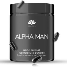 Alpha Man Testosterone Booster 60 Capsules | Testosterone Supplements for Men - Formulated with KSM-66 Ashwagandha, Maca Root, D-Aspartic Acid,