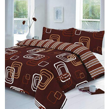 oceanevo Printed Duvet Covers with Matching Pillow Soft Polycotton Floral Reversible Quilt Cover Modern Bedding Sets (King, Blake Chocolate)