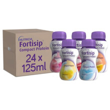 FORTISIP COMPACT PROT MIXED CASE: 1 van, 1 ban, 1 mocha, 1 berry, 1 peach, 1 strawb (all clusters of 4)