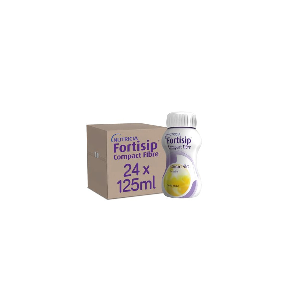 Fortisip Compact Fibre Liquid Vanilla, 125Ml Bottle, Pack Of 24
