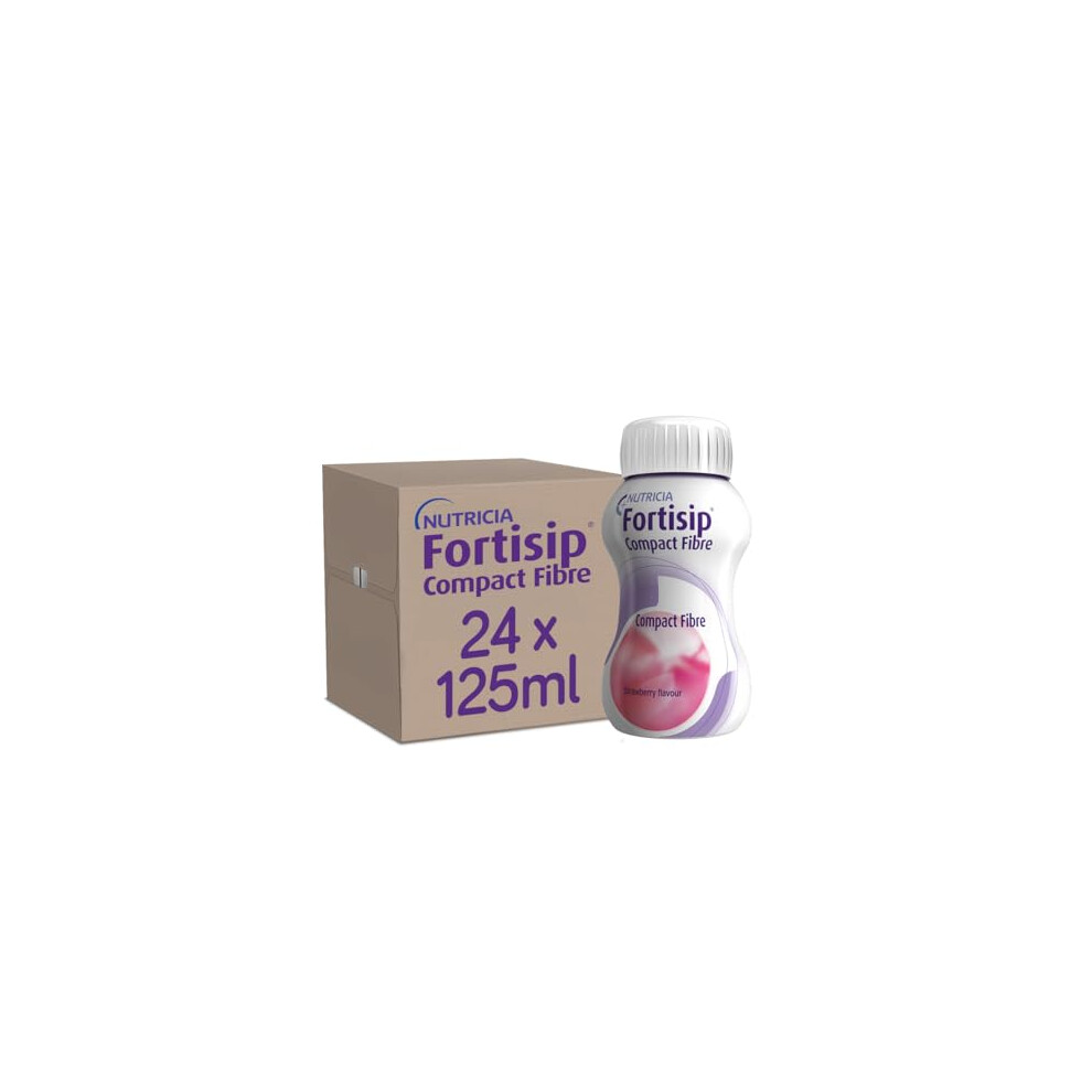 Fortisip Compact Fibre Liquid Strawberry, 125Ml Bottle, Pack Of 24