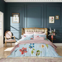 Ted Baker Blue New Hampton 3 Piece Duvet Cover Set (Double 200 x 200 cm)