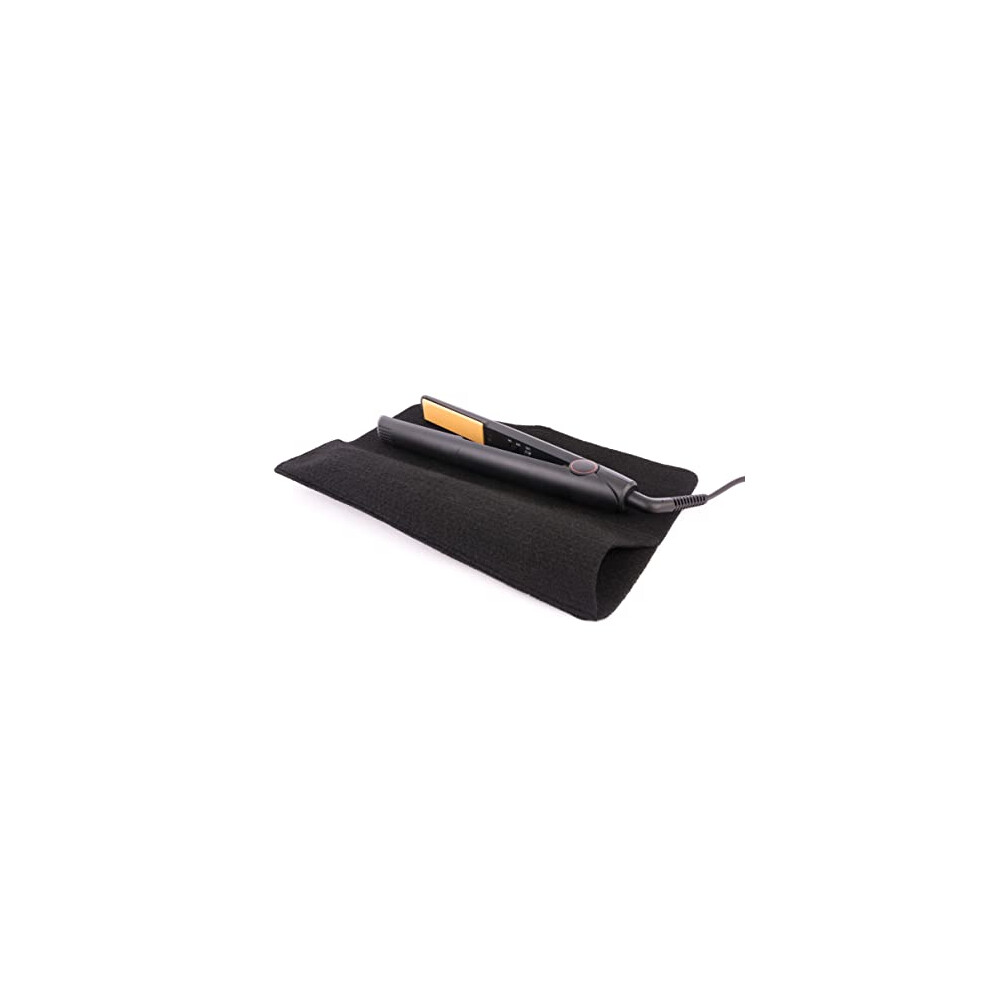 Mateque Black Heat Resistant Travel Straightening Iron Mat With Pouch By By