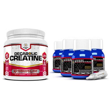 Testo Extreme Anabolic (4 Month Supply) + Free 10 Blend Decabolic Creatine - Testosterone, Muscle Growth & Strength Stack
