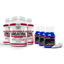 3 Month Anabolic Muscle Stack: Testo Extreme Anabolic & 10 Blend Decabolic Creatine - Strongest Legal Testosterone Booster/Creatine Powder