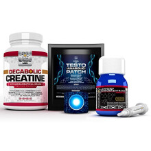 Anabolic Muscle Stack : Testo Extreme Anabolic & 10 Blend Decabolic Creatine & Testo Anabolic Patches - Strongest Legal Testosterone Booster, Muscle