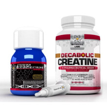 Anabolic Muscle Stack : Testo Extreme Anabolic & 10 Blend Decabolic Creatine - Strongest Legal Testosterone Booster/Creatine Powder