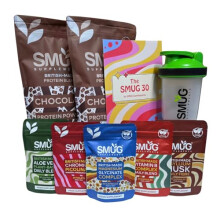 SMUG 30 Diet Plan – Complete 30-Day Kit with High Protein Protein Powder, Daily Supplements, Printed Routine and Shaker Included – Weight