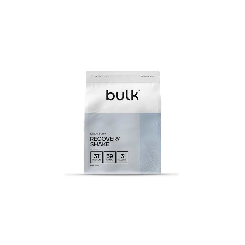 Bulk Recovery Shake, Waxy Maize And Whey Protein Shake, Mixed Berry, 500 G, Packaging May Vary