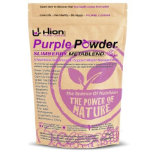 Hion Purple Powder - SLIMBERRY METABLEND Award-Winning UK-Made Superfood Blend | 16 Nutrient-Rich Fruits incl. Green Coffee & ACV | Boost Energy &