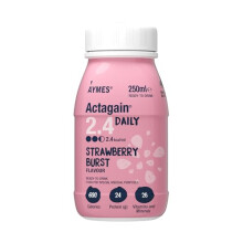 AYMES - Actagain 2.4 Daily - High Energy Nutritional Drink - Strawberry Burst - 12 x 250ml Bottles - Gluten Free - Suitable for Adults and Children