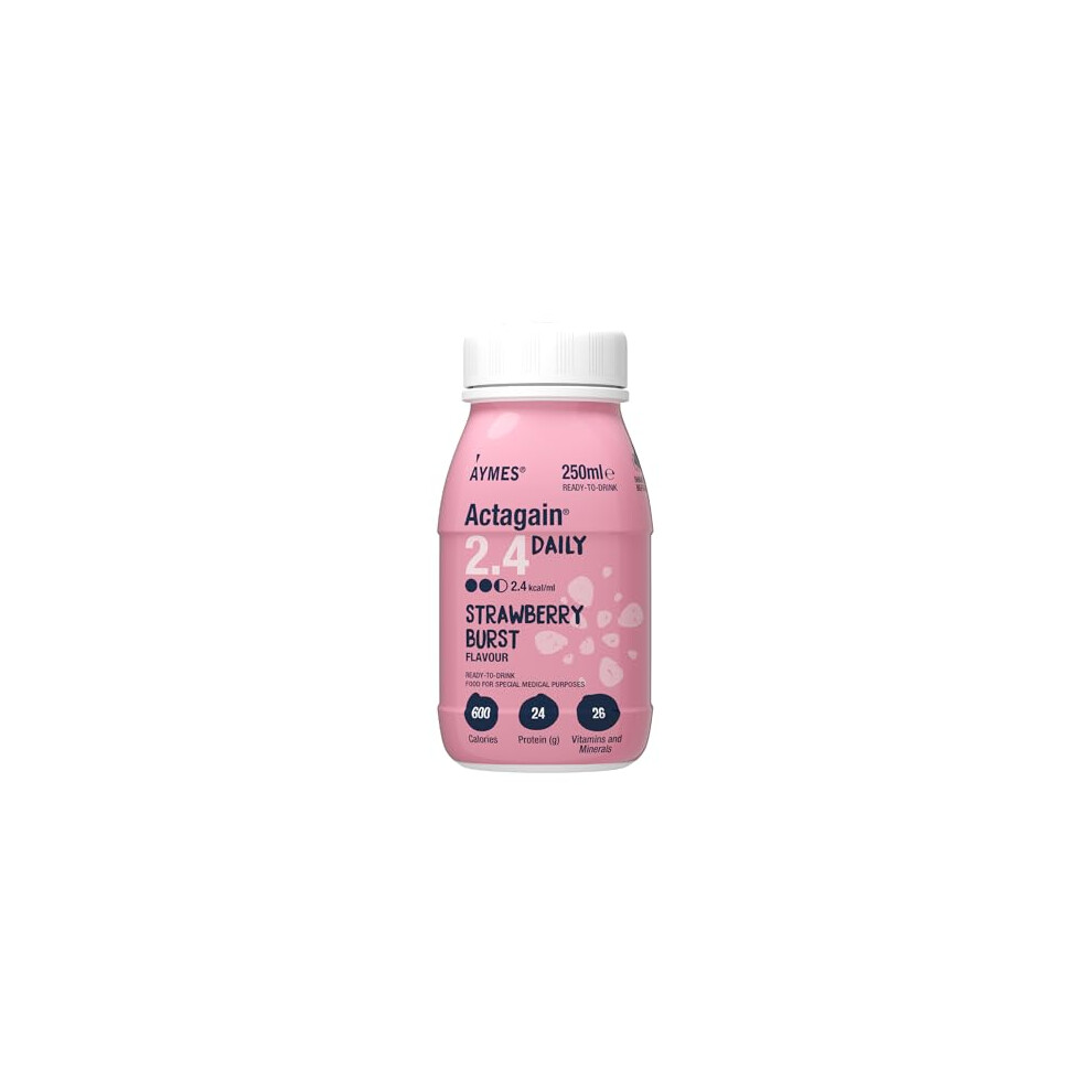 Aymes Actagain 2.4 Daily High Energy Nutritional Drink Strawberry Burst 12x250ml - Image 3