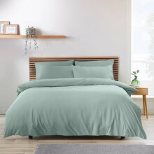 Catherine Lansfield So Soft Non-Iron Single Duvet Cover Set with Pillowcases Green