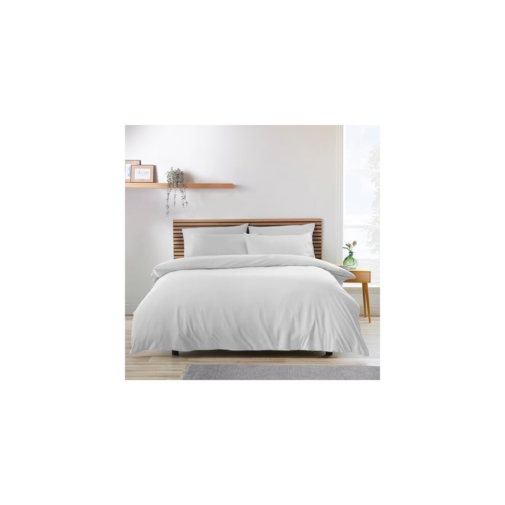 Catherine Lansfield So Soft Non-Iron Duvet Cover Set - White - Double - Image 7