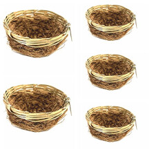 Moondown Farm Moondown Farm Canary Nest Pans 5 PACK 11cm Wicker - Coco with hooks to rear for Canaries