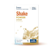AYMES - High Protein Nutritional Powder Shakes - Ginger - 7 Servings - Milkshake-Style Drink Mix - Gluten Free, Vegetarian, Halal & Kosher Suitable -