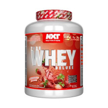NXT Nutrition Pure Whey Deluxe 2.1kg | Whey Protein | Muscle Growth and Recovery | 70 Servings | 5g Glutamine | 5g BCAA | Strawberry Milkshake