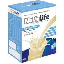NuVu Life, Liquid-Life Shake. High Calorie, High Protein, Nutrient Rich Powdered Drink Mix for Weight Gain or Meal Replacement (50 g (Pack of 7),