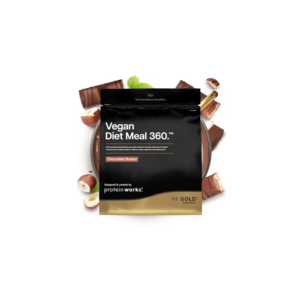 Protein Chocolate Bueno Vegan Diet Meal 360 Gold 500G Nutritionally Complete 250 Calorie Meal Vegan Meal Shake Plant Based Meal - Image 6