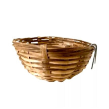 Canary Nest Pans 12 PACK 11cm Wicker - with hooks to rear for Canaries