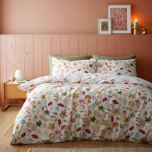 Catherine Lansfield Autumn Pumpkins Reversible King Duvet Cover Set with Pillowcases Orange
