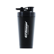 GT Omega Insulated Stainless Steel Shaker - 650ml, Leak-Resistant, Double-Walled Design, with Built-in Mixing Ball, Compact and Durable
